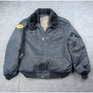 Vintage Cold Weather Flyer Jacket Mens Large Bomber Air Force Heavy Outerwear